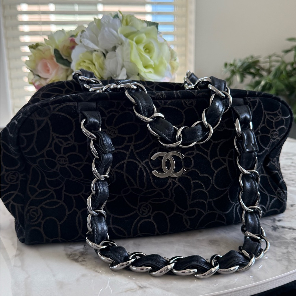 CHANEL VINTAGE LASER CUT SUEDE